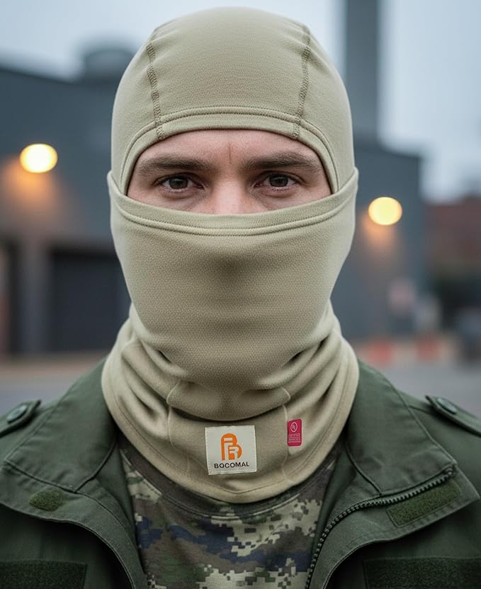 BOCOMAL FR Flame Resistant Balaclava Face Mask Arc Rated NFPA2112 CAT2 Helmet Liner Covering Hood for Welding