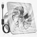 Voltset 6-Inch Metal Exhaust Fan, 294CFM Vent Fan for Garage with Switch, Wall-Mounted Attic Ventilation with Backdraft Damper, Extractor Fan for Stove Bathroom Kitchen Chicken Coop Shed, Silver