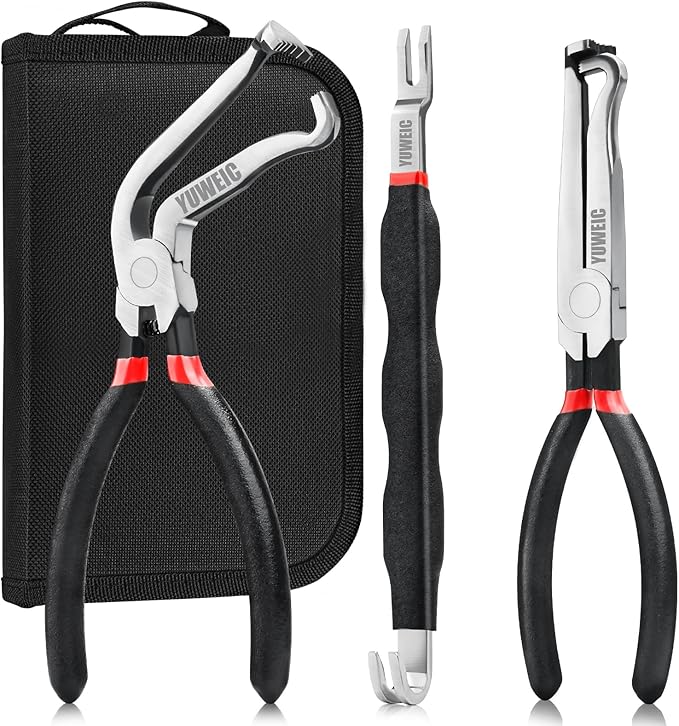 3PCS Automotive Wire Connector Removal Tool Kit - Electrical Disconnect Pliers Set Locking Tab Disconnect for Car Sensors, Wiring Harnesses, Ergonomic Non-Slip Handle