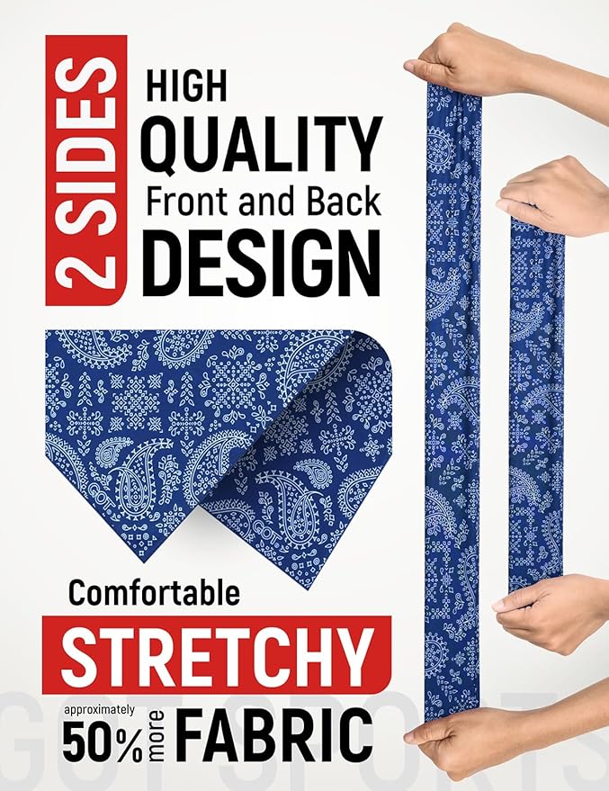 GOT Sports UPF 50+ Cooling Bandana for Men & Women - Thermoregulation, Moisture-Wicking, Sun Protection Bandana Neck Wraps