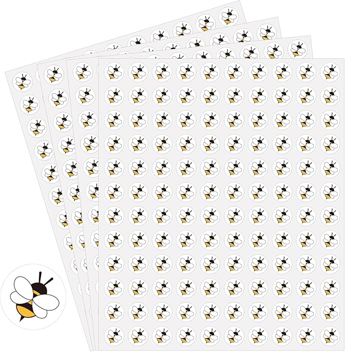 2400 Pcs Small Stickers for Kids,Mini Bee Sticker Cartoon Paper Small Decals Cute Self-Adhesive Stickers for Summer Party Envelopes Scrapbook Gifts DIY Supplies,0.5in（Bee）