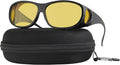 Night Driving Glasses Anti Glare Polarized Night Vision Yellow Tint Night Driving Glare Reducing Fit Over Driving Sunglasses Men and Women