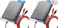 POWOXI 12V 1.7W Solar Panel for Deer Feeder Waterproof Solar Battery Charger with Mounting Bracket Alligator Clip Feeder Solar Panel 12 Volt (Pack of 2)