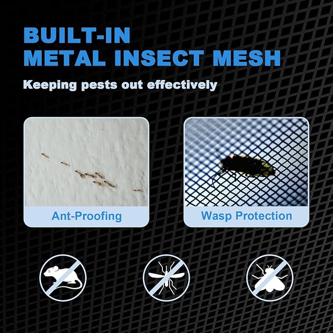 10" x 10" Aluminum Gable Vent with Screen - Ideal for Attics and Sheds, Elevating Ventilation in Clean Spaces, Featuring a Refined Design, Vent Opening: 8" x 8"
