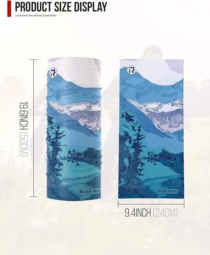 Neck Gaiter and Arm Sleeves Set, UPF 50+ Breathable Face Mask and Cooling Compression Sleeves