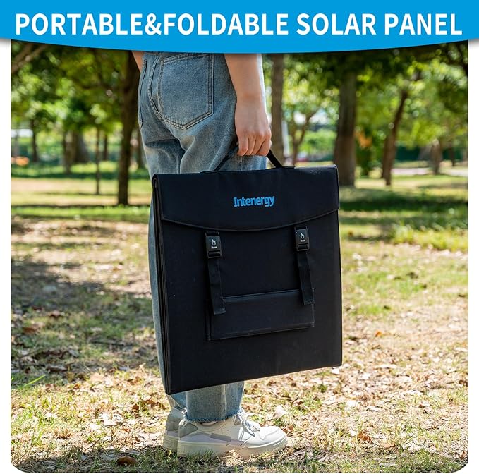 100W 12V Foldable Solar Panel – Monocrystalline Portable Charger for Camping, Laptop & Smartphone with 5V USB & 18V DC Output