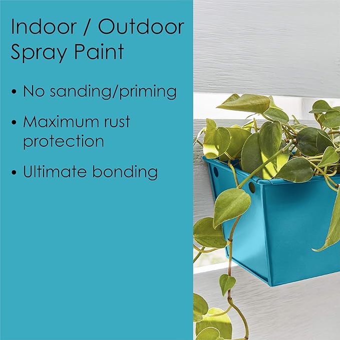 Krylon K02741007 Fusion All-In-One Spray Paint for Indoor/Outdoor Use, Satin Lagoon Blue, 12 Ounce (Pack of 3)