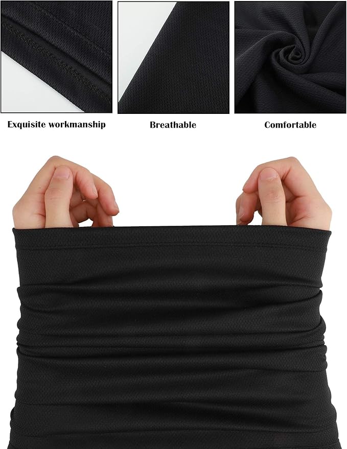 Geyoga Neck Gaiter Bandana Face Mask Summer UV Protection Cooling Breathable Face Mask Neck Scarf Balaclava for Men Women