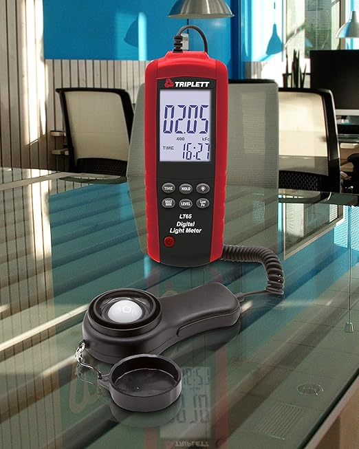 Triplett LT65 Digital Illuminance/Light Meter up to 400,000 Lux / 40,000 Fc with Certificate of Traceability to NIST