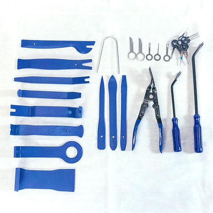 Dynamat Trim Panel Removal Tool Kit – Easily Remove Interior & Exterior Trims, Moldings, Door Panels, & Dashboards – Makes Installation Easy – 31 Piece Tool Set & Custom Zippered Case – Made in USA