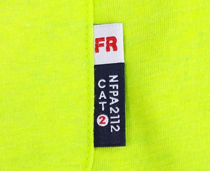 BOCOMAL FR Hi-Vis Shirts 6oz Lightweight High Visibility Reflective Flame Resistant/Fire Retardant Shirt Men's Safety Shirts