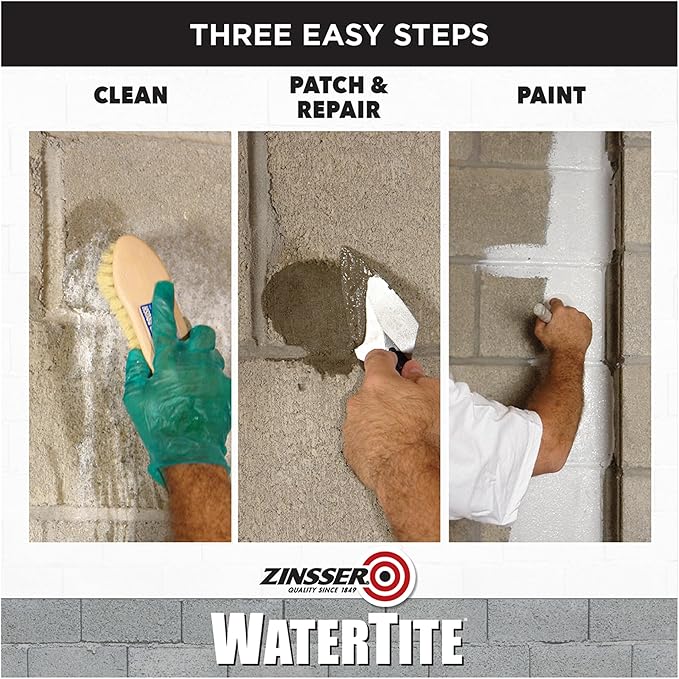 1 gal Zinsser 270267 White WaterTite-LX Mold & Mildew-Proof Waterproofing Paint