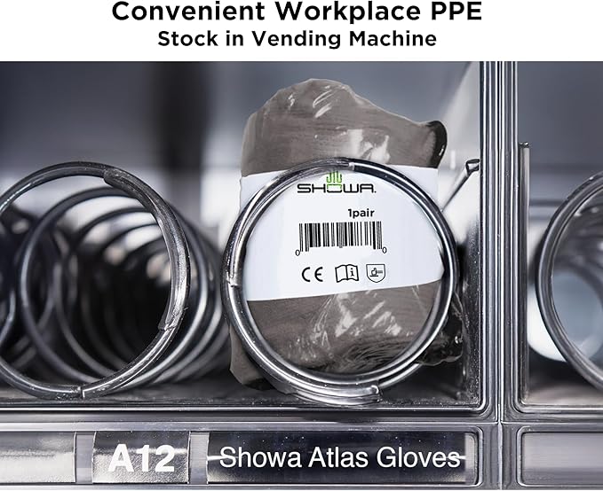 SHOWA Atlas 300 Original 1994 Crinkle Grip Work Gloves,for Construction, Landscaping, Gardening, & Masonry