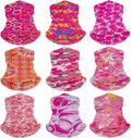 9Pcs Headwear Neck Gaiter for Women Balaclava Tube UV Face Mask Headband Men Ski Cooling Warm Bandanas Wrap Pack