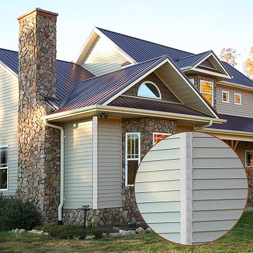 Coloch 8 Pieces Aluminum Siding Corners 8 Inches, White Outside Siding Corner Caps with Nails Metal Smooth Corner Panels Trim for Mobile House, Wooden House
