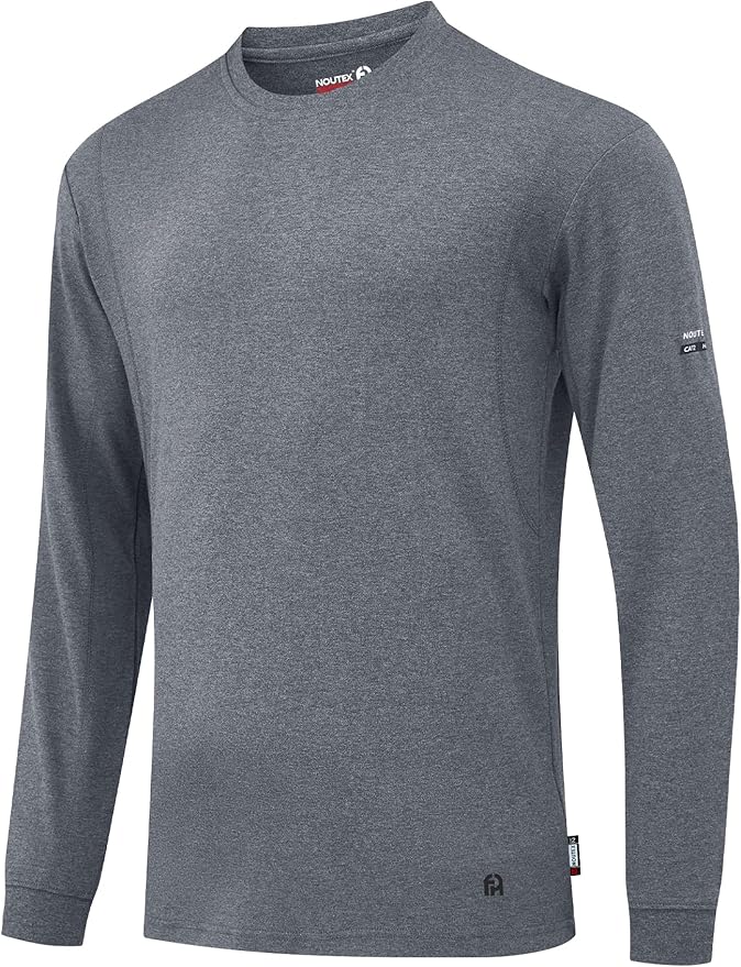 FR Shirts for Men 5.5oz Lightweight Bird's Eye Mesh Back Panel for Ventilation Long Sleeve CAT2 Fire Resistant Shirts