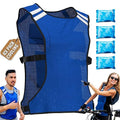 Cooling Vest for Men & Women - Adjustable Lightweight Ice Vest, S-XXL, Includes 8 Ice Packs, Ideal for Motorcycle, MS, Mascots & Outdoor Stay Cool Activities