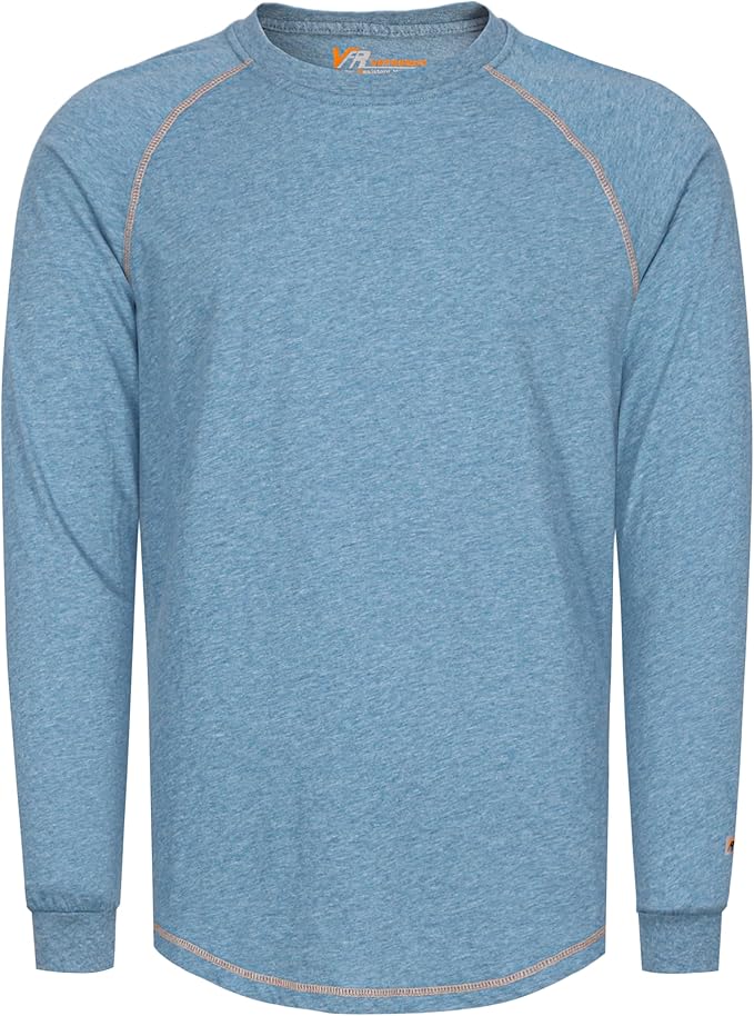 VATRENUS FR Shirts 4oz Lightweight Flame Resistant Henley 100% Cotton Men's Pre-Washed Fire Retardant Base Layer