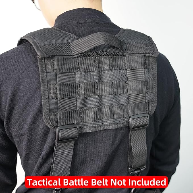MELOTOUGH Tactical Outdoor H-Harness Duty Belt Suspenders (Battle Belt not Included)