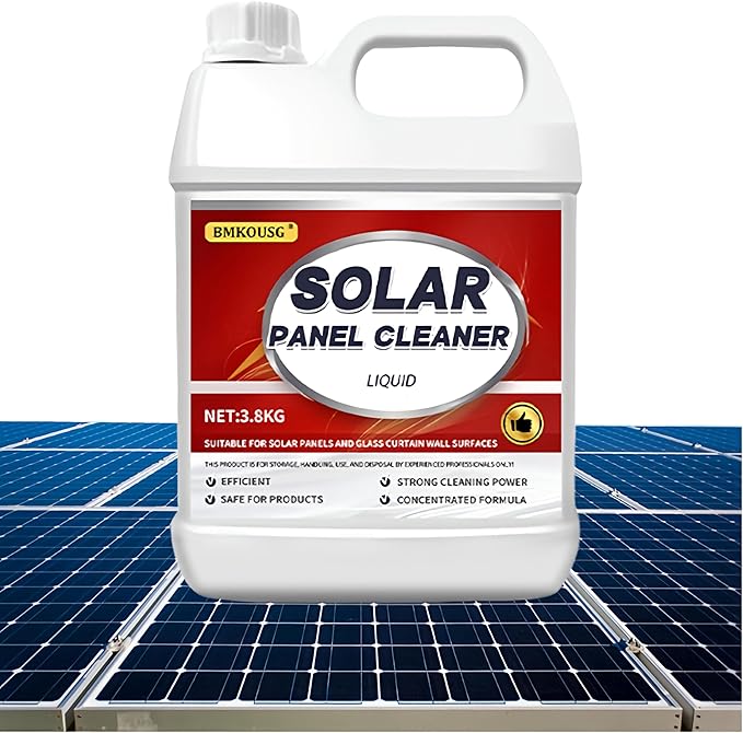 Solar Panel Cleaner 1 Gallon (Makes 600 Gallons) Super Concentrated Glass & Solar Panel Cleaning Outdoor Window Cleaner - Fast Dry, Remove Dirt,Dust,Droppings,Oils,Fingerprints,Water Spots