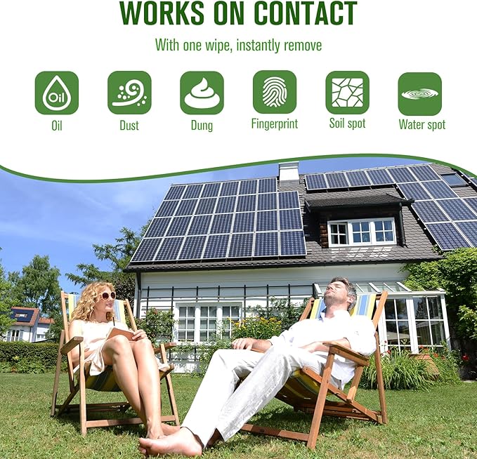 Teexpert Solar Panel Cleaner (1 Gallon Makes 600 Gallons), Super Concentrated Glass & Solar Panel Cleaning, Streak-Free Quick Dry Remove Dirt, Dust, Droppings, Oils, Fingerprints & Water Spots