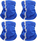 SATINIOR 4 Pcs Neck Gaiter for Men Reflective Face Mask Cover, UV Sun Protection Neon Balaclava Hi Vis Bandana for Work