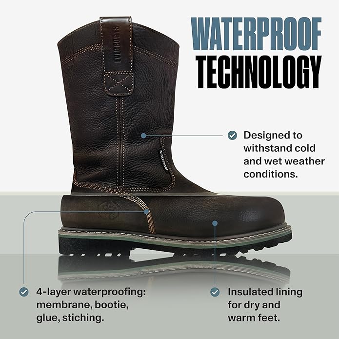 EVER BOOTS Wellington Waterproof Steel Toe Boots