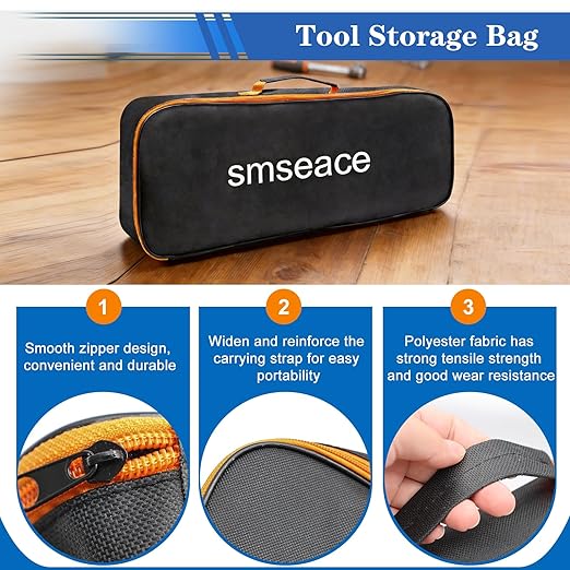 smseace 1500PCS Heat Shrink Butt Connector with Crimping Tool Packed in Handbag 22-10AWG Waterproof Electrical Wire Crimp Connectors for Automotive Boat Stereo Industrial Equipment