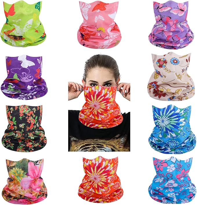 Neck Gaiter Masks Tube Scarf,Seamless Bandanas Buffs Gators,Ourdoor Face Mask Face Covering Multi Headwear
