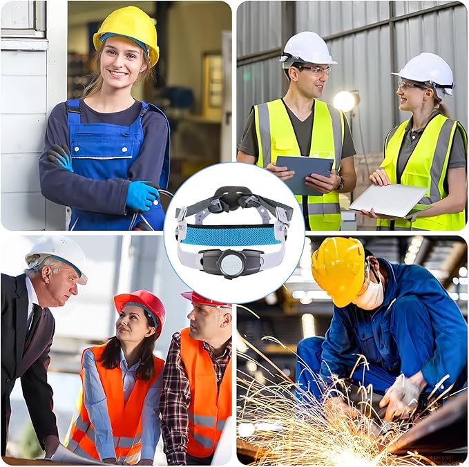 10 PCS Hardhat and Safety Helmet Sweatband, Flame-Resistant, Unique cat-Head Design,Sweat Bands Washable Reusable Hard Hat Sweatband Liners, Preventing Bulkiness Hard Hat Accessories