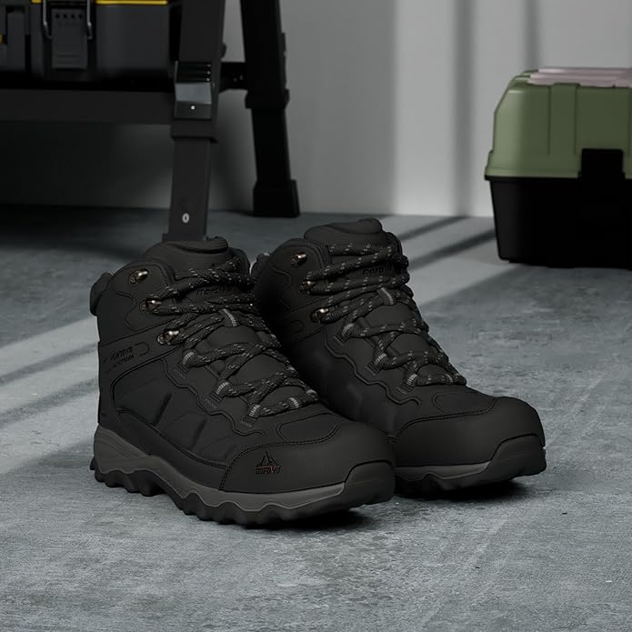NORTIV 8 Waterproof Steel Toe Boots for Men Slip Resistant Safety Industrial Boots Paladin-Steel