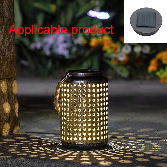 Solar-Lantern Waterproof Lights Replacement Top - Garden Decor Outdoor Lighting Decorative Patio Lighting Solar Replacement Top… (Warm White, 3.3inch_4 Pack)