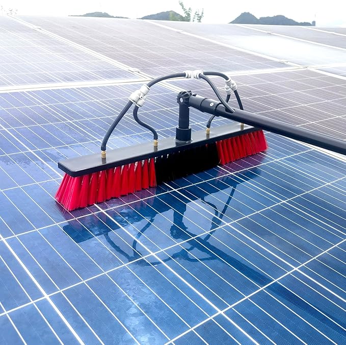 Window Cleaning Brush Head for Solar Panel Washing Water Flow Through（Without Pole） (brush-550)