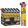 UPGRADED v2.0 Closed Cell Spray Foam Insulation - 32.8 oz Can, DIY Wide Polyurethane Expanding Sealant for Garage Door, Attic, Covers 480 Board Feet (24 Pack, Gun & Cleaner Not Included)