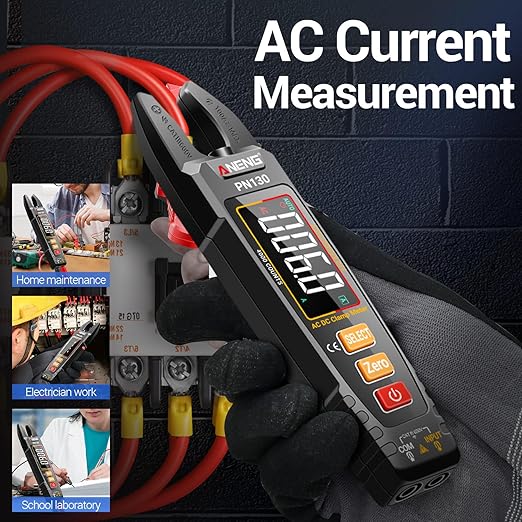 ANENG Multimeter with Clamp Meter,Color LCD Rechargeable Voltmeter Measures AC/DC Voltage,Current,NCV,Resistance,Continuity,Diodes, Amp,Ohm,Frequency,Capacitance,Backlight Electrican Tools