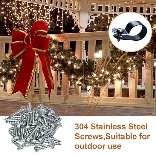 500 Pack 3/4 in Rope Light Clips Black,Rope Light Clips p-Style Mounting Clips Plastic Cable Clamps for Wire Management(Black-500p, 3/4)