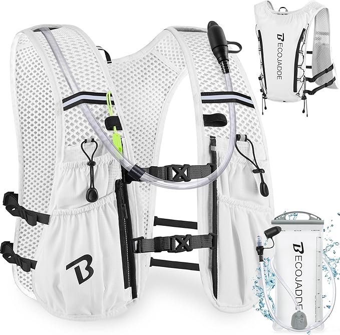Running Vest Hydration Backpack for Men Women, 5L Lightweight Running Backpack Hydration Pack for Marathon, Trail, Cycling, Hiking, Jogging