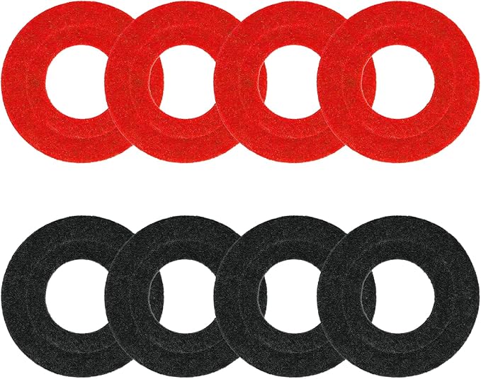 8PCS Battery Terminal Anti Corrosion Washers Fiber, Battery Terminal Protector, 4 Red & 4 Green Battery Terminal Protector for Protecting Battery Terminal, Universal Accessories (Red+Black, 8PCS)