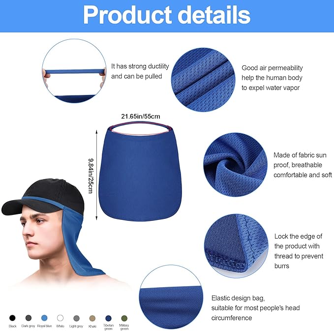 Tatuo Neck Drape UV Sun Protection Gaiter Adjustable Unisex Multifunctional 2 in 1 Face Covering for Outdoor Sports Fishing