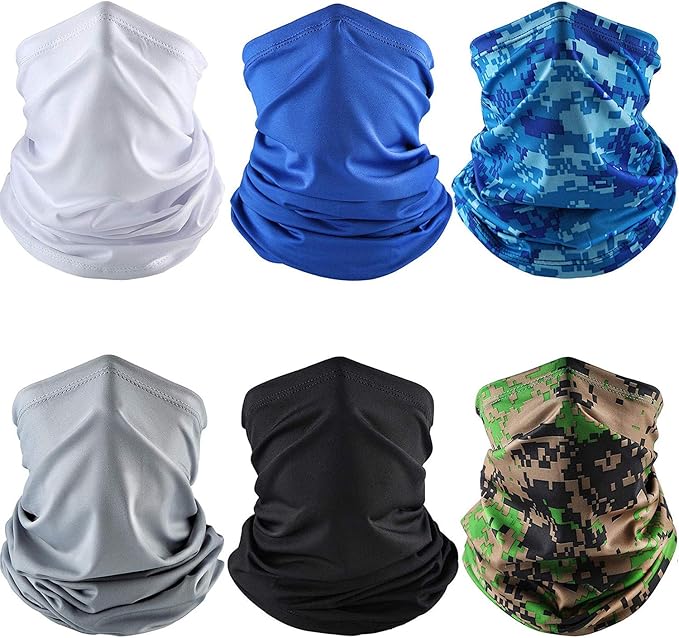Geyoga Neck Gaiter Bandana Face Mask Summer UV Protection Cooling Breathable Face Mask Neck Scarf Balaclava for Men Women