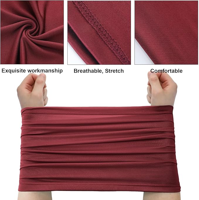 Geyoga 6 Pieces Summer UV Protection Cooling Neck Gaiter Face Clothing Neck Gaiter Mask Scarf Sunscreen Breathable Bandana