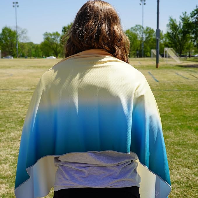SHAKEitCOOL Large Cooling Shawl - Instant Heat Relief for Outdoor Events