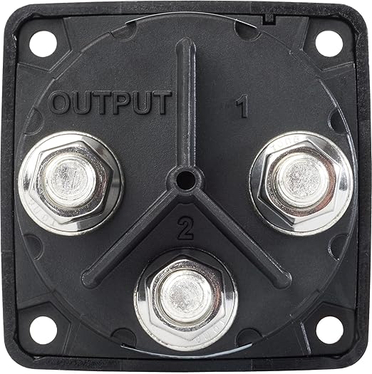 Blue Sea Systems 3‑Position Mini Battery Switch, Black, 6008200 m‑Series
