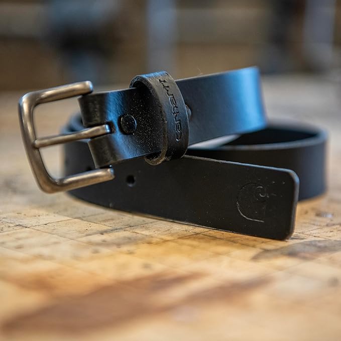 Carhartt Men's Bridle Leather Classic Buckle and Scratchless Belts