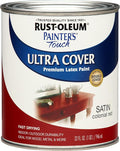 Rust-Oleum 267333 Painter's Touch Latex Paint, Quart, Satin Colonial Red, 1 Quarts (Pack of 1)