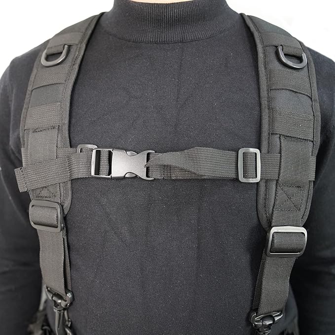 MELOTOUGH Tactical Outdoor H-Harness Duty Belt Suspenders (Battle Belt not Included)