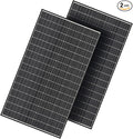 300 Watt Solar Panels, N-Type 16BB 2PCS 300W Bifacial Solar Panel, 25% High Efficiency Solar Module for Homes Rooftop Power Station Farm RV and Off-Grid Applications