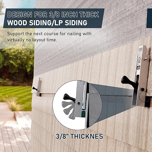 Siding Installation Tools, Siding Mounting Kit for Use with 3/8-Inch Wood/LP Sidings, Lap Sidings Gauge with Adjustable Reveals,Aluminum Body, 2 Packs