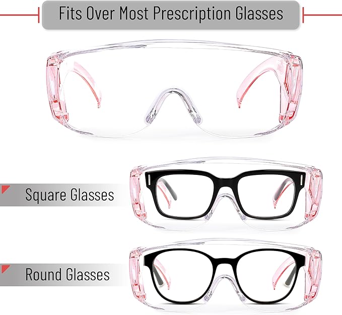 UNCO- Safety Goggles Over Glasses, Protective Goggles, Anti Fog, Work, Safety Glasses Over