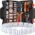 SOMELINE Standard .093" (2.36mm) Connector Crimping Tool Kit, 5.03mm Pitch Pin & Socket Housing (2-15 Pin), 20-14 AWG Terminals, Compatible with Molex .093 for Vintage Arcade, Pinball & PSU Repair